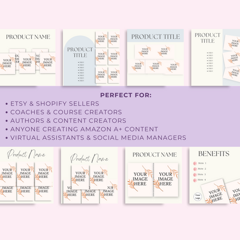 The Ultimate Mockup Bundle | 50 Stunning Canva Templates to Showcase Your Digital Products & Boost Your Sales