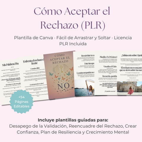 Cómo aceptar el rechazo | Una Guía de 53 Páginas para Construir una Confianza Inquebrantable | Incluye PLR y MRR