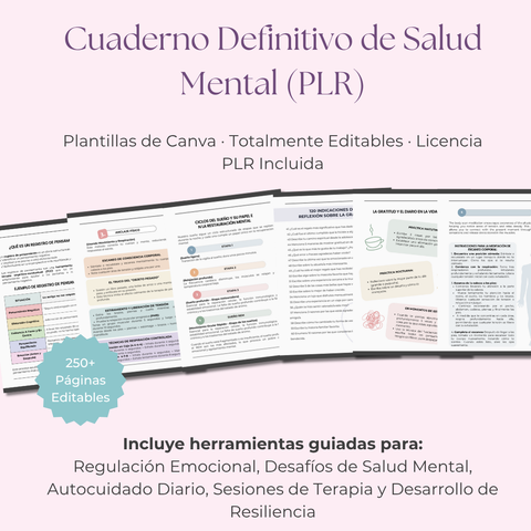El Cuaderno de Trabajo Definitivo de Salud Mental | Una Guía Todo en Uno de más de 250 Páginas para la Sanación y la Resiliencia | Incluye Derechos de Etiqueta Privada (PLR)