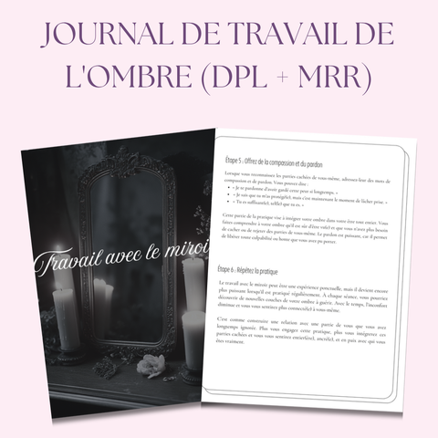Le Journal du Travail de l'Ombre | Un Journal Guidé de 122 Pages avec Pistes & Exercices pour la Guérison & la Découverte de Soi | Inclut PLR & MRR