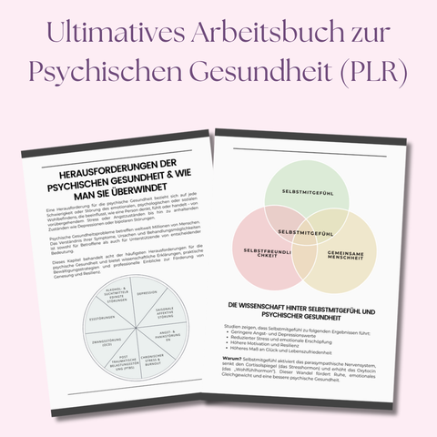 Das Ultimative Arbeitsbuch für Mentale Gesundheit | Ein umfassender All-in-One Leitfaden mit über 250 Seiten für Heilung & Resilienz | Inklusive Private Label Rights (PLR)