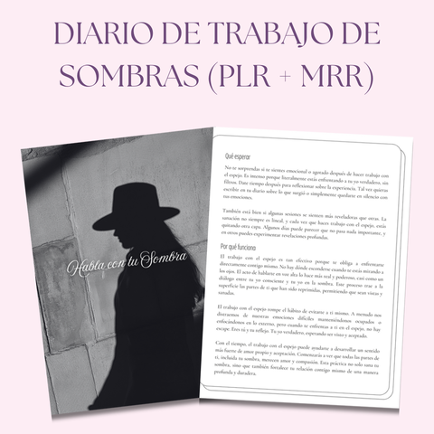 Diario de Trabajo de Sombras | Un Diario Guiado de 122 Páginas con Preguntas y Ejercicios para la Sanación y el Autodescubrimiento | Incluye PLR y MRR