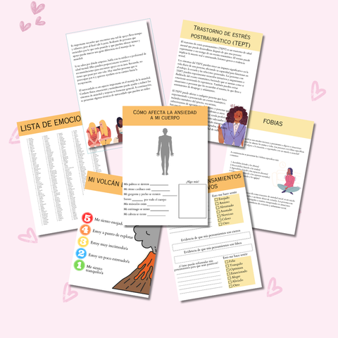 Cuaderno de Trabajo TCC para la Ansiedad | Una Guía Editable de más de 80 Páginas para la Calma y la Claridad | Incluye Derechos de Etiqueta Privada (PLR)