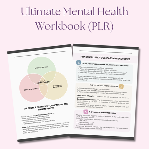 The Ultimate Mental Health Workbook A 250+ Page All-in-One Guide for Healing & Resilience | Includes Private Label Rights (PLR)
