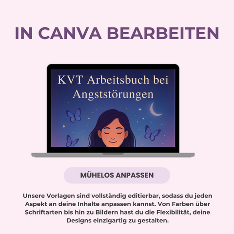KVT-Arbeitsbuch bei Angststörungen | Ein editierbarer Leitfaden mit über 80 Seiten für Ruhe & Klarheit | Inklusive Private Label Rights (PLR)