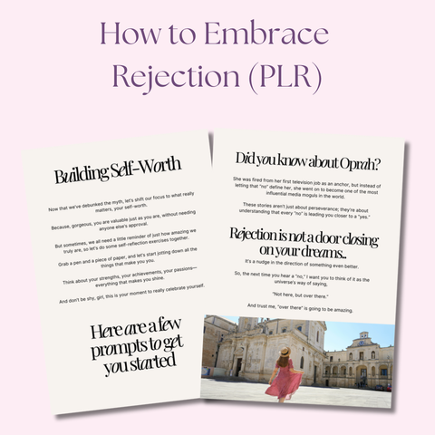 How to Embrace Rejection 🌻 A 53-Page Guide to Building Unshakable Confidence | Includes PLR & MRR
