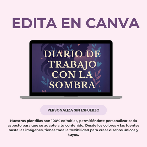 Diario de Trabajo de Sombras | Un Diario Guiado de 122 Páginas con Preguntas y Ejercicios para la Sanación y el Autodescubrimiento | Incluye PLR y MRR