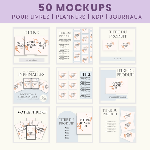 Le Bundle Ultime de Mockups | 50 Modèles Canva Époustouflants pour Présenter vos Produits Digitaux & Booster vos Ventes