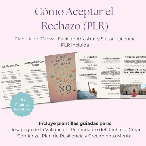 Cómo aceptar el rechazo | Una Guía de 53 Páginas para Construir una Confianza Inquebrantable | Incluye PLR y MRR - RCC