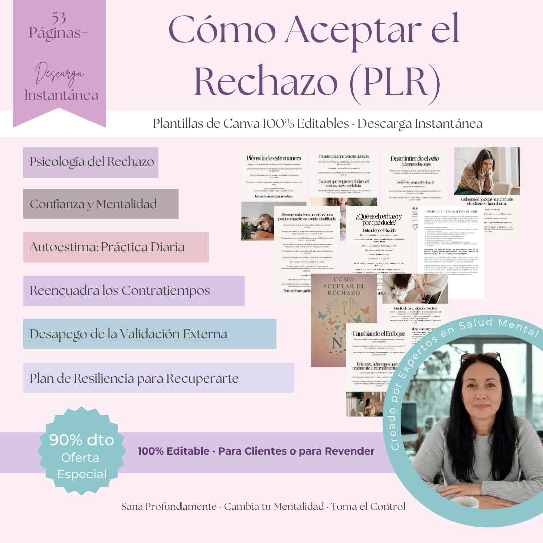 Cómo aceptar el rechazo | Una Guía de 53 Páginas para Construir una Confianza Inquebrantable | Incluye PLR y MRR - RCC