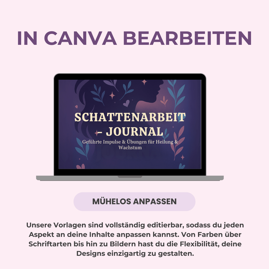 Das Schattenarbeit - Journal | Ein 122 - seitiges, geführtes Journal mit Impulsen & Übungen für Heilung & Selbstfindung | Inklusive PLR & MRR - RCC