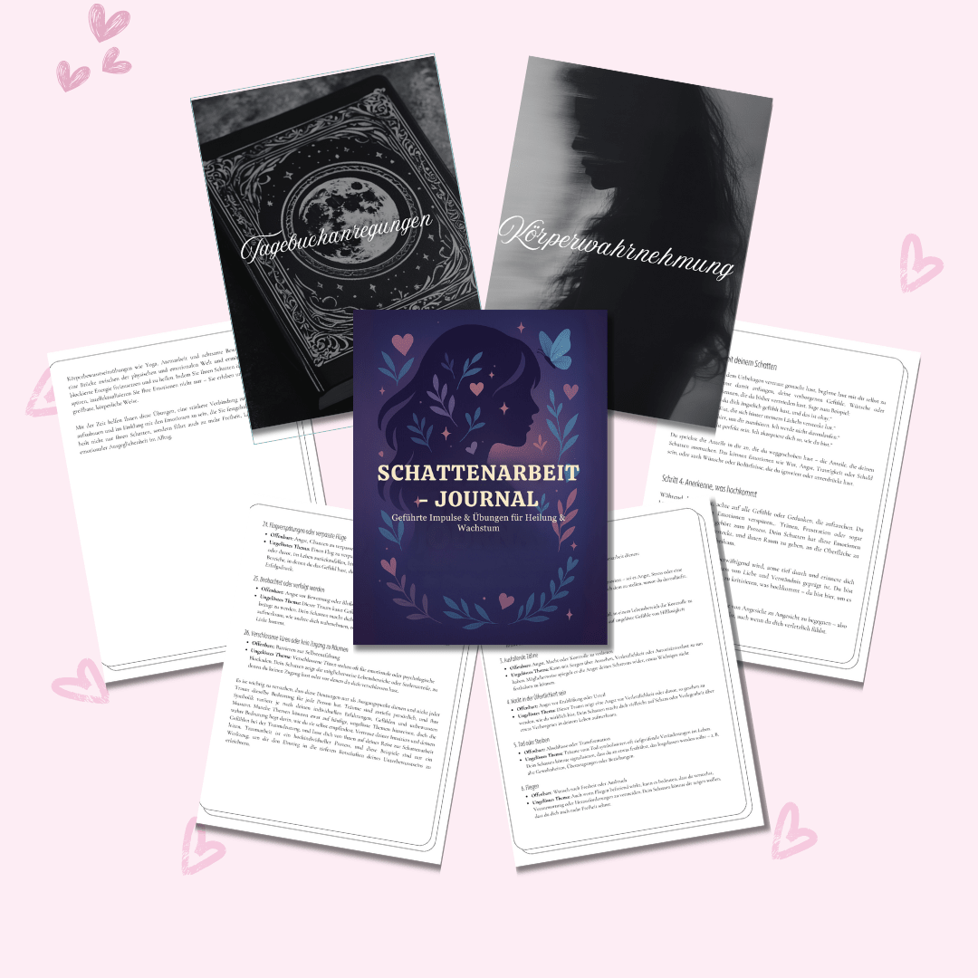 Das Schattenarbeit - Journal | Ein 122 - seitiges, geführtes Journal mit Impulsen & Übungen für Heilung & Selbstfindung | Inklusive PLR & MRR - RCC