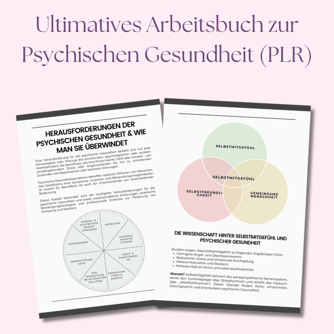 Das Ultimative Arbeitsbuch für Mentale Gesundheit | Ein umfassender All - in - One Leitfaden mit über 250 Seiten für Heilung & Resilienz | Inklusive Private Label Rights (PLR) - RCC