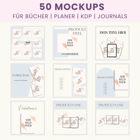 Das Ultimative Mockup - Bundle | 50 Beeindruckende Canva - Vorlagen, um Ihre digitalen Produkte zu präsentieren & Ihren Umsatz zu steigern - RCC