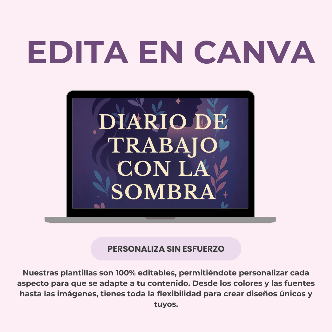 Diario de Trabajo de Sombras | Un Diario Guiado de 122 Páginas con Preguntas y Ejercicios para la Sanación y el Autodescubrimiento | Incluye PLR y MRR - RCC