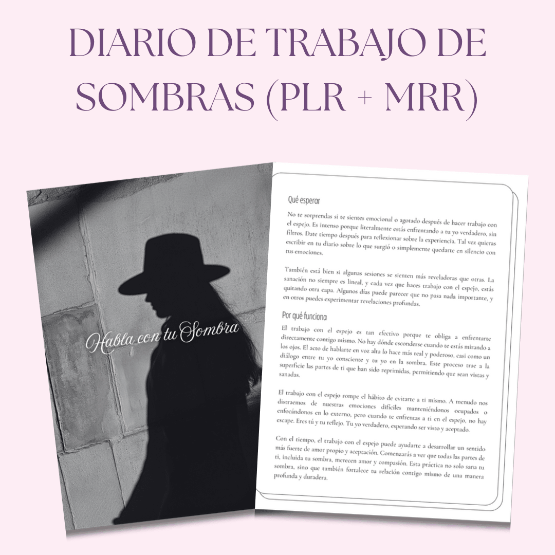 Diario de Trabajo de Sombras | Un Diario Guiado de 122 Páginas con Preguntas y Ejercicios para la Sanación y el Autodescubrimiento | Incluye PLR y MRR - RCC