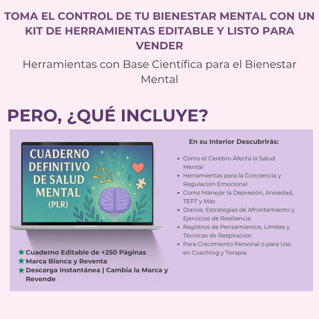 El Cuaderno de Trabajo Definitivo de Salud Mental | Una Guía Todo en Uno de más de 250 Páginas para la Sanación y la Resiliencia | Incluye Derechos de Etiqueta Privada (PLR) - RCC