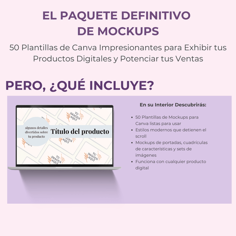 El Paquete de Mockups Definitivo | 50 Plantillas Espectaculares en Canva para Exhibir tus Productos Digitales y Disparar tus Ventas - RCC