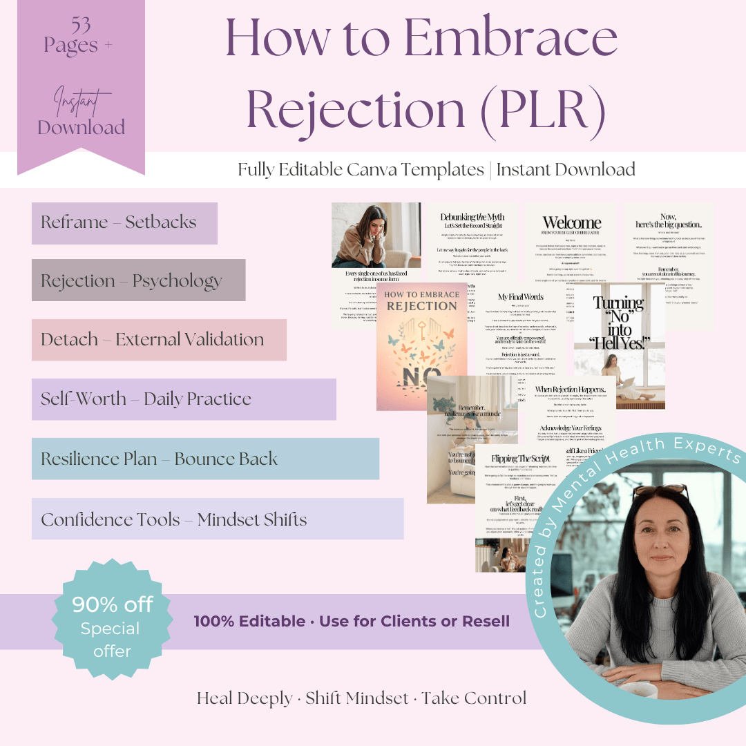 How to Embrace Rejection 🌻 A 53 - Page Guide to Building Unshakable Confidence | Includes PLR & MRR - RCC