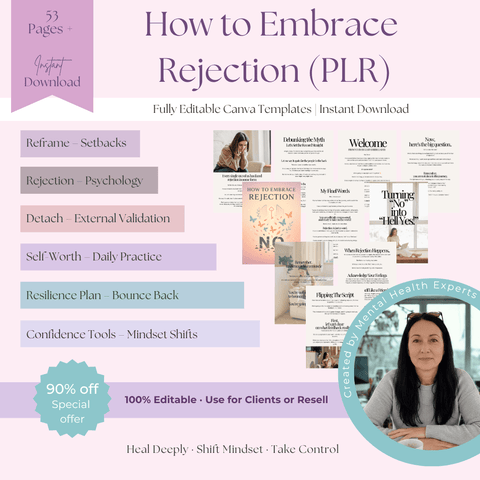 How to Embrace Rejection 🌻 A 53 - Page Guide to Building Unshakable Confidence | Includes PLR & MRR - RCC