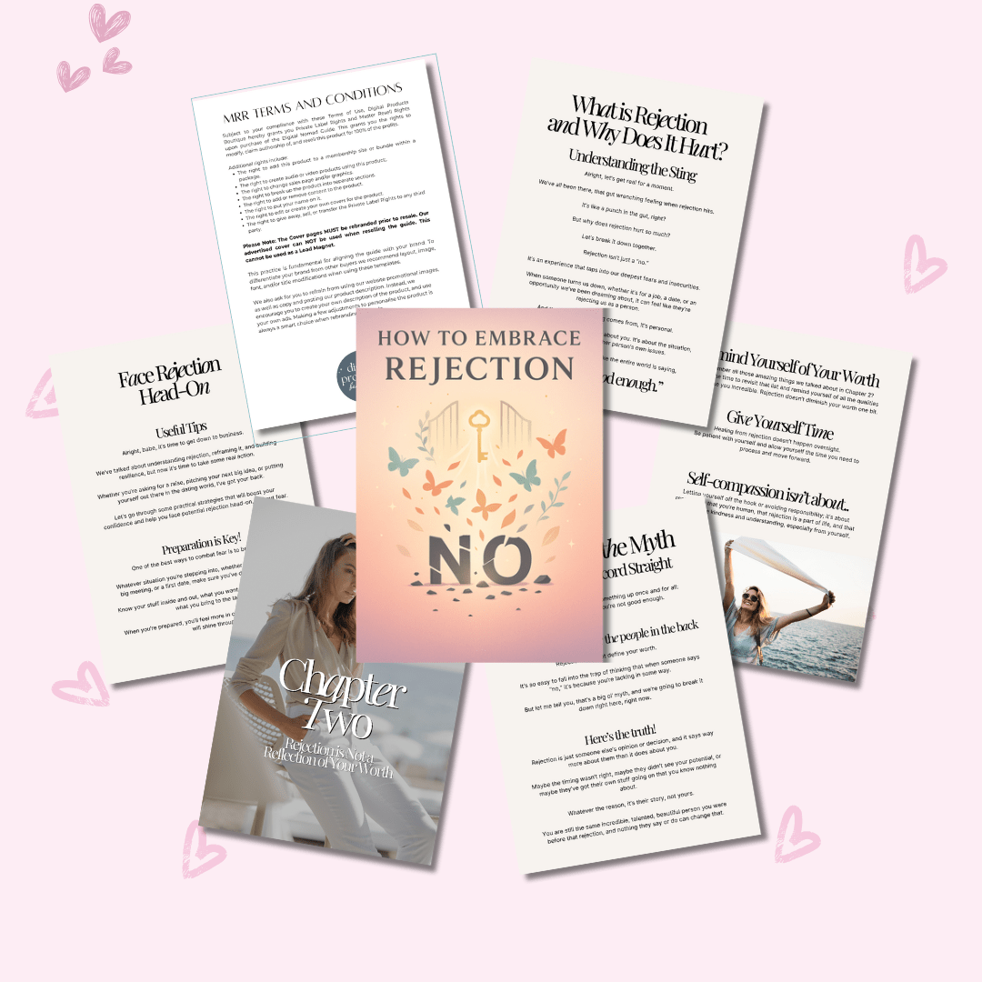 How to Embrace Rejection 🌻 A 53 - Page Guide to Building Unshakable Confidence | Includes PLR & MRR - RCC