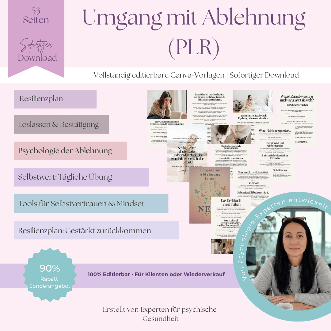 Umgang mit Ablehnung lernen | Ein 53 - seitiger Leitfaden, um unerschütterliches Selbstvertrauen aufzubauen | Inklusive PLR & MRR - RCC